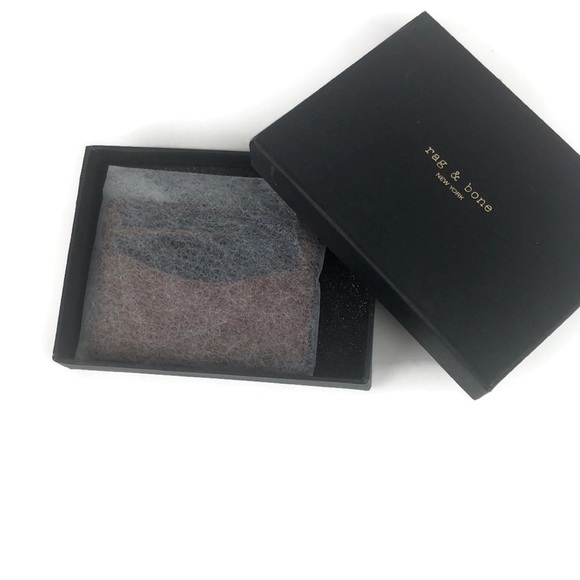 NIB Rag & Bone Hampshire Card Case Brown Leather Wallet for Men Boxed - Picture 5 of 6